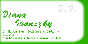 diana ivanszky business card